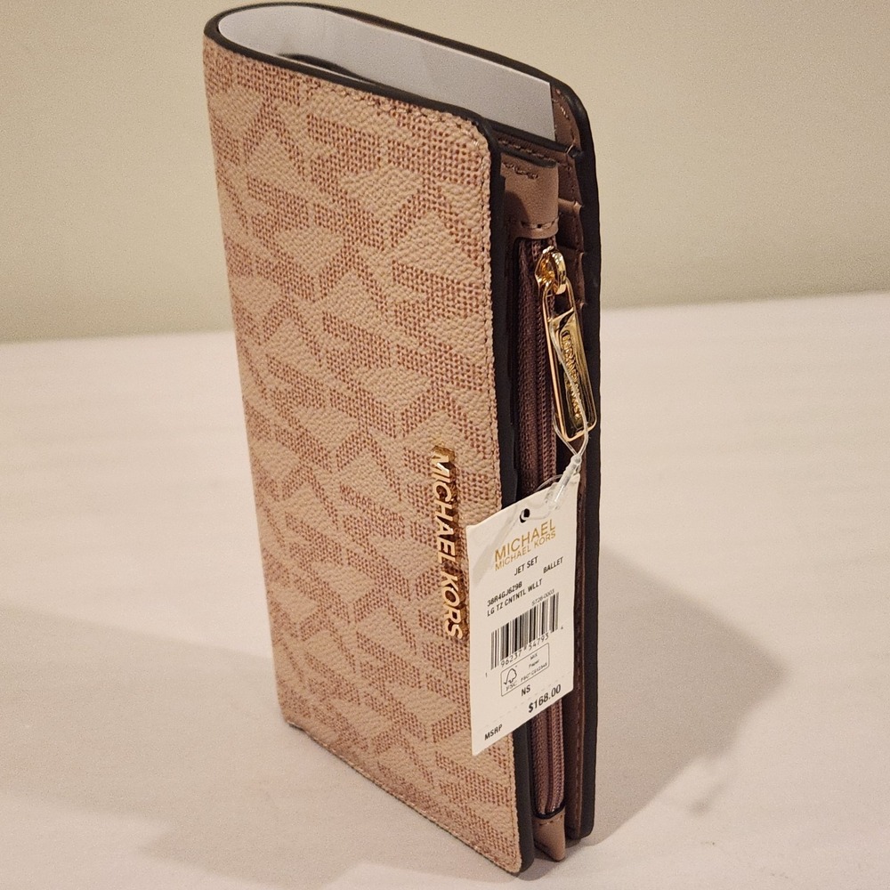 MICHAEL KORS  Jet Set Ballet Large TZ Continental Wallet NWT$168